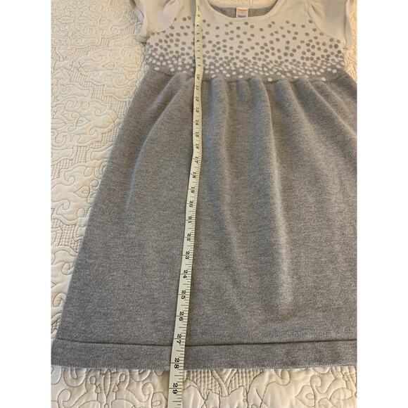 Gray Polka Dot Kids Dress - Picture 11 of 15
